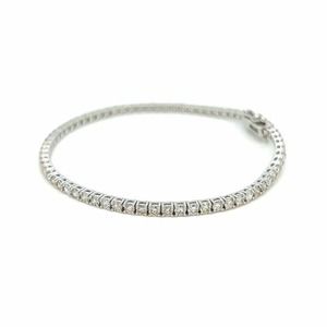 14k White Gold Tennis Bracelet with Diamonds, 7.0 Inches